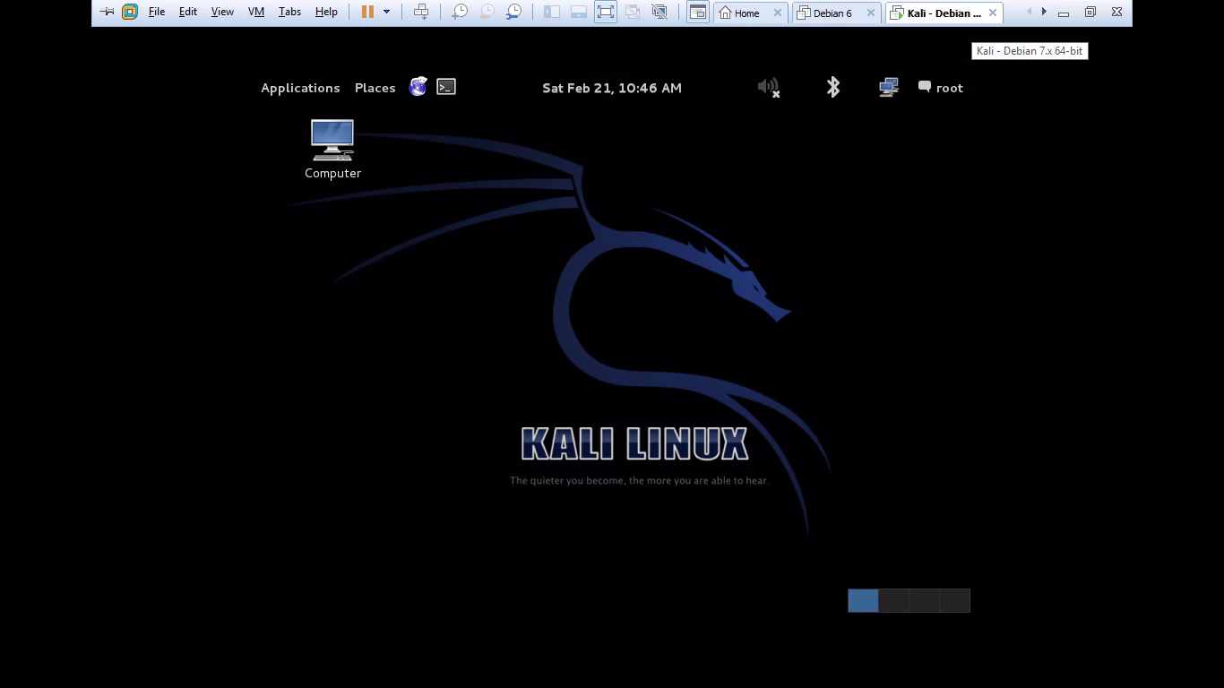 Escritorio de Kali Linux con sus herramientas de seguridad