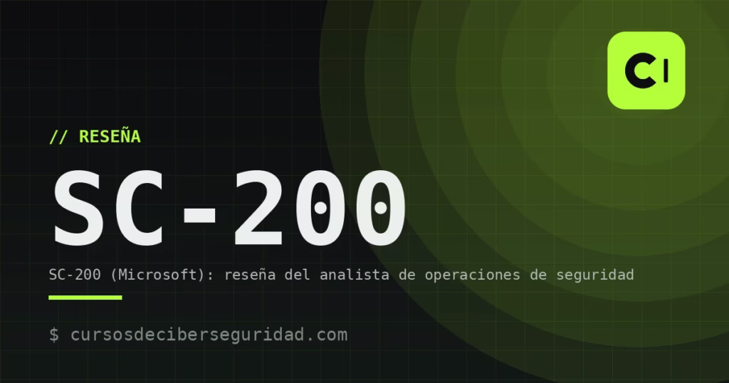 SC-200 (Microsoft): reseña del analista de operaciones de seguridad