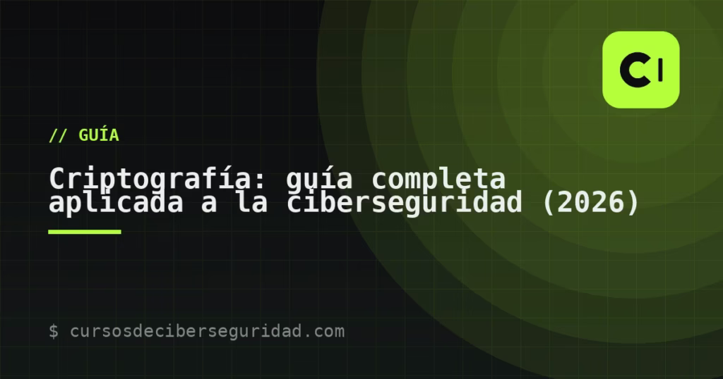Criptografía: guía completa aplicada a la ciberseguridad (2026)