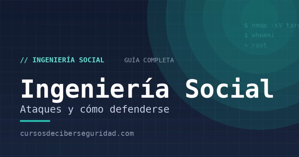 Ingeniería social: guía completa de ataques y defensa (2026)
