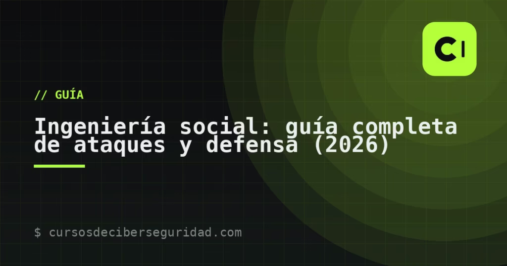 Ingeniería social: guía completa de ataques y defensa (2026)