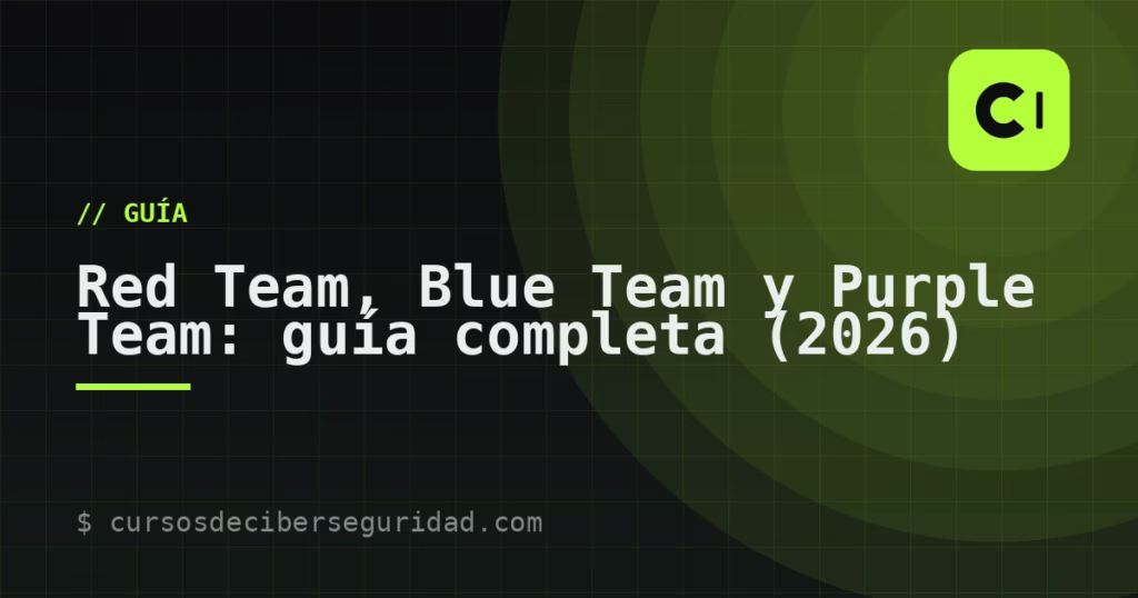 Red Team, Blue Team y Purple Team: guía completa (2026)