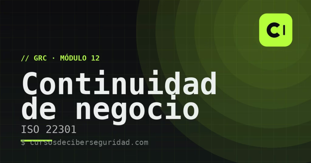 Módulo 12: Continuidad de negocio y resiliencia (ISO 22301)