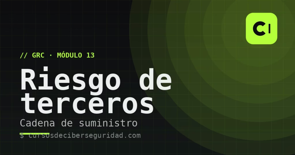 Módulo 13: Gestión del riesgo de terceros y de la cadena de suministro