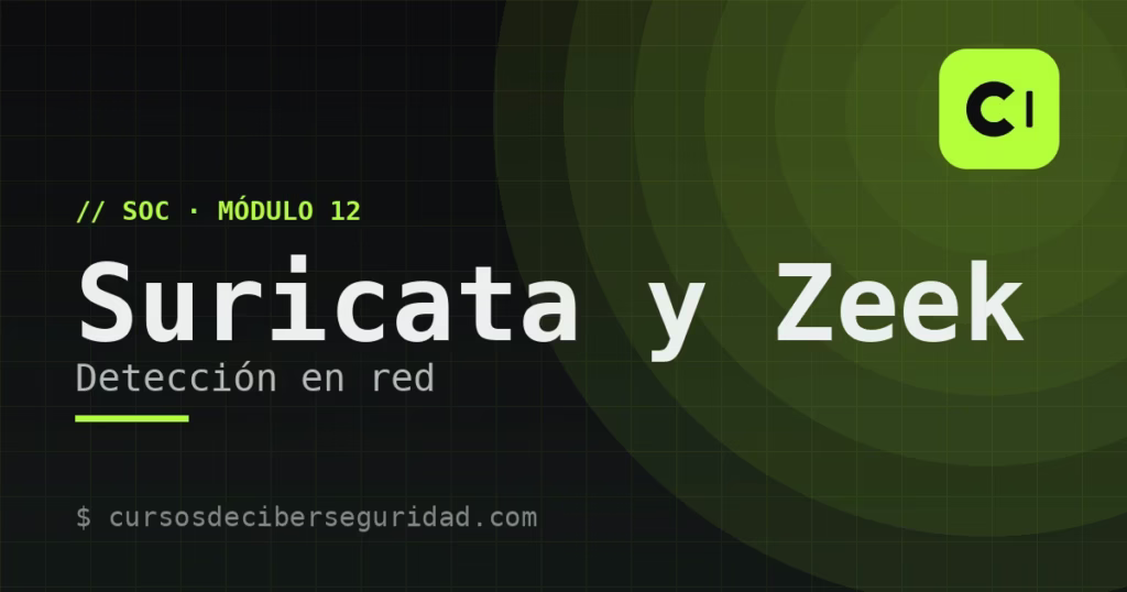 Módulo 12: Detección en red desde el SOC — Suricata y Zeek