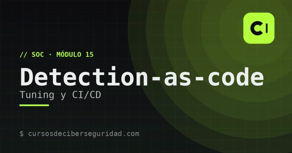 Módulo 15: Detection-as-code, tuning y operación diaria