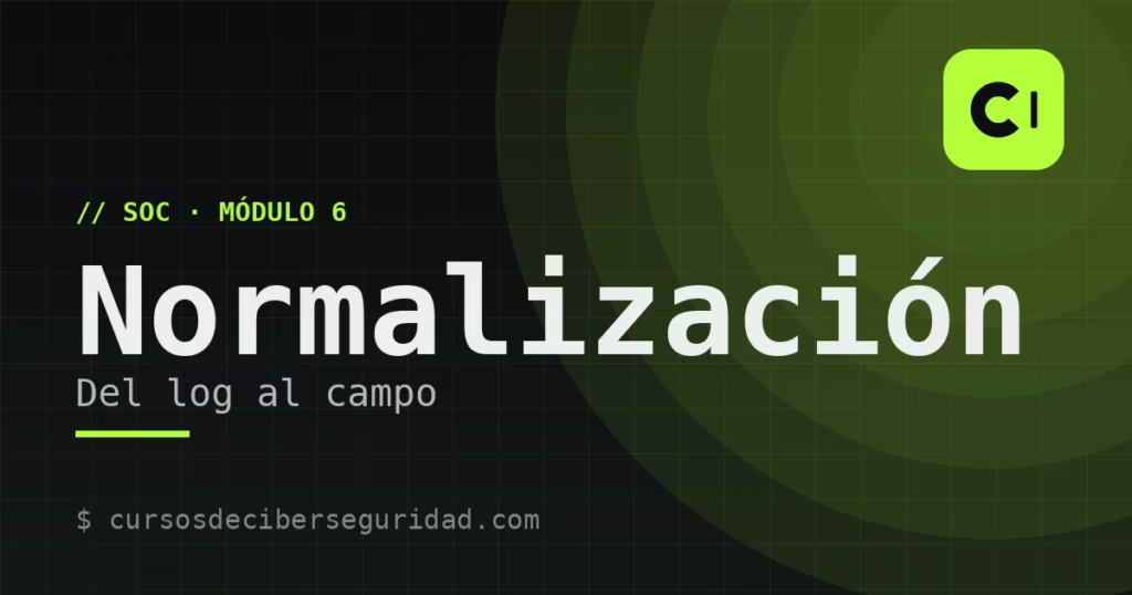 Módulo 6: Normalización: del log crudo al campo consultable